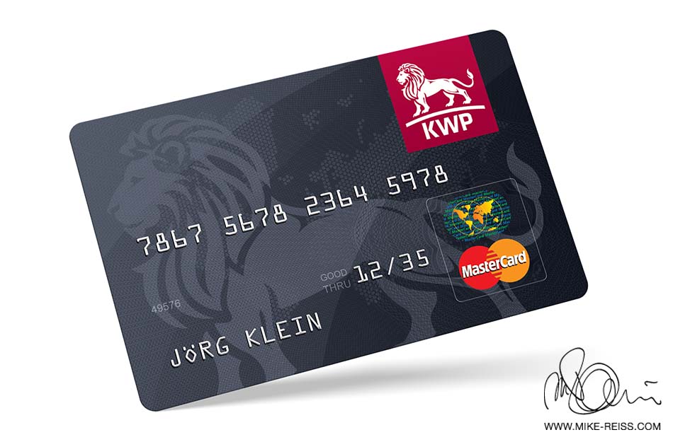 KWP Kreditkarte credit card schwarz/black