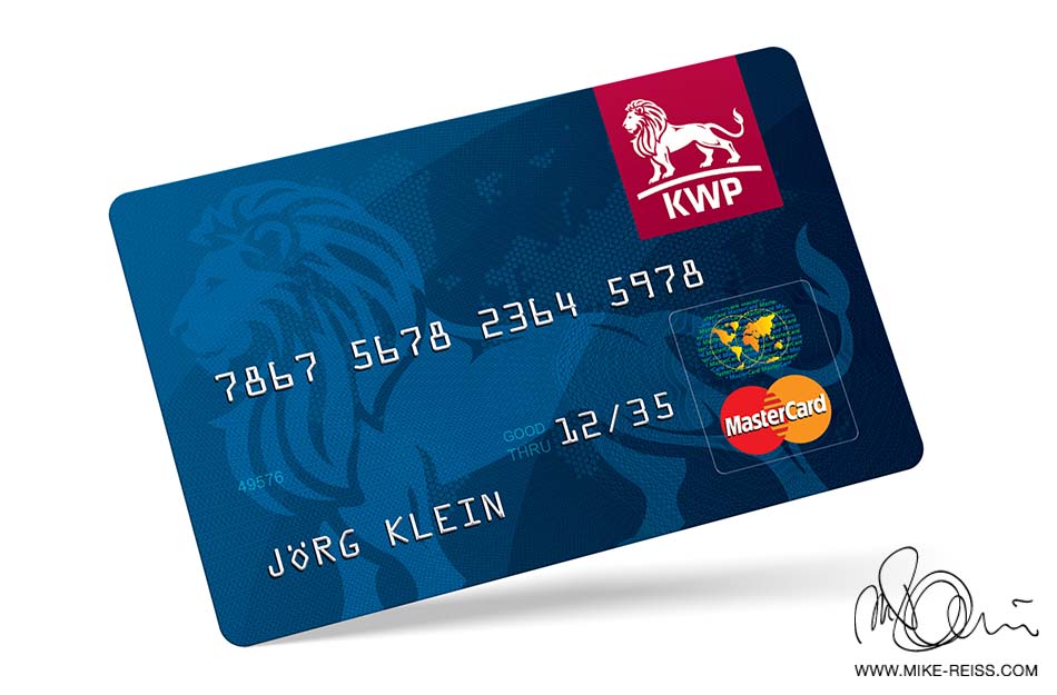 KWP Kreditkarte credit card blau/blue